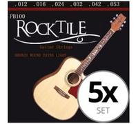 Rocktile Cordes pour guitare folk Light 5x Set
