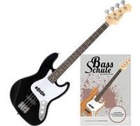 Basse Guitarre E-Bass Electrique JB-Style Jazz Bass 4 Cordes Long Scale Noir