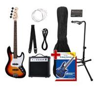 Pack Basse Electrique Jazz Bass Amplificateur Accordeur Housse Support Sunburst