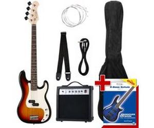 Rocktile Groovers Pack PB Set de basse électrique (« sunburst »), 6 pièces