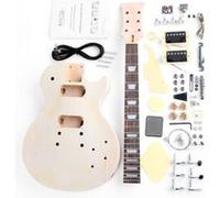 Rocktile Kit De Guitare Électrique Style Single Cut, Griffbrett: Palisander | "Do-it-yourself" E-Gitarre Bausatz, Korpus: Mahagoni mit massiver Pappel-Decke, Hals: Mahagoni geschraubt, Inlays: Crown