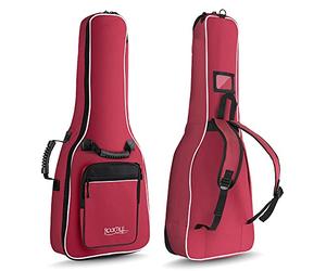 Rocktile Housse Classique 1/2 (gigbag rembourré, Harnais Sac à Dos, 2 Poches extérieures) Rouge Bordeaux