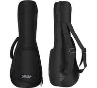 Rocktile Housse Noire pour Ukulélé Soprano, gigbag avec Dimensions intérieures 56x19x7,5 cm, Rembourrage 1 cm, Poche extérieure rembourrée pour Accessoires.