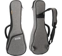 Rocktile Housse pour Ukulélé Soprano Gris/Noir, Gigbag pour Ukulélé Soprano
