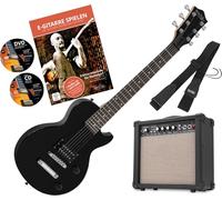 Rocktile L-50B Junior 3/4 Mensur SET (Guitare électrique pour enfants de 6 à 12 ans, amplificateur, sangle, câble) noir