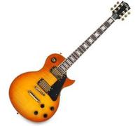 Rocktile Pro L-200OHB Guitare Électrique - Corps : Acajou - 2 Humbucker Pickups - Manche collé en érable - Touche en palissandre - Chevalet Tune-O-matic et Stop Bar Tailpiece - Orange Honey Burst