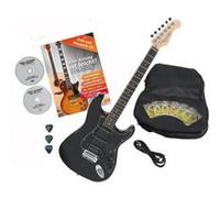 Rocktile Pro ST60-BK Guitare Électrique All Black Set avec Accessoires