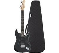 Rocktile Pro ST60-BK Guitare Électrique Tout Noir Set Avec Housse Souple
