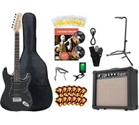 Rocktile Pro ST60-BK Kit Super Guitare Électrique Tout Noir, Corps: Acajou