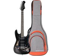 Rocktile Pro ST60-SK Guitare Électrique Set Gigbag Skull