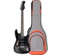 Rocktile Pro ST60-SK Guitare Électrique Set Gigbag Skull