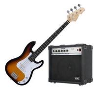 Rocktile Puncher Basse eléctrique Sunburst SET inkl. Soundking Ampli de Basse