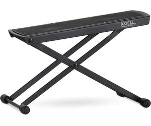 Rocktile Repose-Pied pour Guitare - Siège Réglable en Hauteur sur 6 Niveaux - Repose-Pied pour Guitare Enfants et Adultes - Tabouret Universel Pliable et Peu Encombrant
