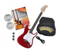 Pack Guitare Electrique pour Debutants 3 Single Coil Tremolo Rouge set Housse
