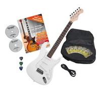 Pack Guitare Electrique pour Debutants 3 Single Coil Tremolo Blanc set Housse