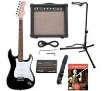 Rocktile Sphere Classic Guitare Électrique Noir + École de Guitare