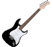Rocktile Guitare électrique Classic Sphère – Noir, 3 micros Single Coil, 21 frettes, 6 cordes