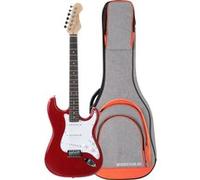 Rocktile Sphere Classic Guitare Électrique Rouge Set Avec Housse G