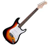 Rocktile Guitare électrique Sphere Classic Sunburst, pickguard blanc, 3x single coil, 21 frettes