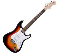 Rocktile Guitare électrique Sphere Classic Sunburst, pickguard blanc, 3x single coil, 21 frettes