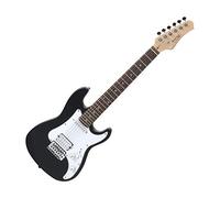Rocktile Sphere Junior Black 3/4 Guitare Électrique (pickguard blanc, 1 Humbucker, 1 Single Coil, 22 frettes, touche en palissandre, manche en érable)