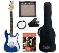 Pack Guitare Electrique Junior 3/4 Bleu pour Enfant Amplificateur Housse Sangle