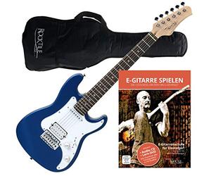Rocktile Sphere Junior Guitare Électrique 3/4 Bleue + École de Guitare