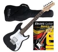 Pack Guitare Electrique Junior 3/4 Noir pour Enfant ST-Style Tremolo Set Housse