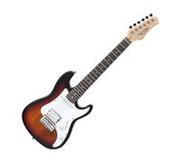 Rocktile Sphere Junior Sunburst 3/4 Guitare Électrique (pickguard blanc, 1 Humbucker, 1 Single Coil, 22 frettes, touche en bois d’ingénierie, manche en érable)