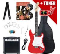 Rocktile ST Pack guitare électrique rouge en SET incl ampli housse accordeur câble sangle école