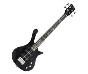 Rocktile TB-4 MBK Traveler E-Bass - Basse électrique 4 cordes au format voyage - Corps : Aulne, Manche : Érable - Touche : Technical Ebony - 2 micros Single Coil - Noir Mat
