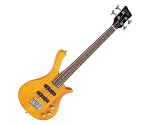 Rocktile TB-4 NHS Traveler E-Bass - Basse électrique 4 cordes au format voyage - Corps : Aulne, Manche : Érable - Touche : Technical Ebony - 2 micros single coil - Natural Honey Stain