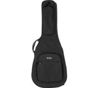 Rocktile WGSC-4122BK Housse Souple épaisse et rembourrée pour Guitare Western, Support Manche réglable, 3 Grandes Poches extérieures, Harnais Sac à Dos, Couleur Noire.