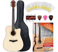 Rocktile WSD-101C NT Guitare acoustique folk, dreadnought Set d'apprentissage G
