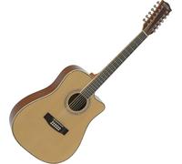 Rocktile WSD12-50C-NT Guitare Western - Dreadnought 12 Cordes Avec Cutaway - Table En Épicéa & Corps En Acajou - Touche En Palissandre - Finition Brillante - Naturel