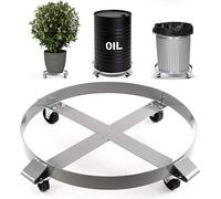 Rocktric Chariot à Tambour Robuste 453,6 kg - 55 gallons roulettes pivotantes avec Cadre en Acier