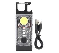 RockVOQRN Mini lampe de poche LED COB rechargeable par USB, petite lampe de travail portable, base magnétique, course en extérieur, noir