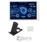 RockVOQRN Moniteur de température PC, Moniteur de température d'ordinateur 3,5 Pouces IPS Affichage Complet Petit écran pour AIDA64 PC CPU RAM Moniteur de données de Disque Dur (Blanc)