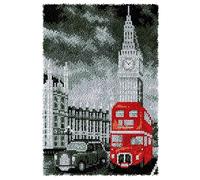 ROCKY&CHAO Ensemble de crochets pour tapis DIY - Crochets pour la fabrication de tapis pour adultes, enfants, point de croix, tapis pour décoration maison 60 x 40 cm (Big Ben)