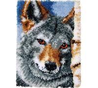 ROCKY&CHAO Kit de fabrication de tapis au point de croix pour adultes et enfants, pour débutants, décoration d'intérieur, 50 x 38 cm
