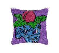 ROCKY&CHAO Kit Tapis au Point noué its de Crochet de Verrouillage for Adultes Débutants Bricolage Cadeaux faits à la main Point de croix Kit créatif 43cm x 43cm(Graines de grenouille mythiques)