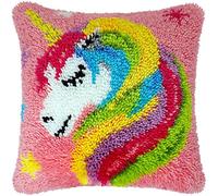 ROCKY&CHAO Myriad Choices Kit de crochet pour tapis à faire soi-même avec sets de coussins à crocheter 43x43cm Housse de coussin pour adultes et enfants Kit crochet mural, décoration murale