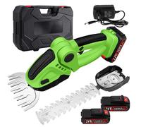 ROCKY&CHAO Taille-haie et cisaille à Gazon sans Fil 24 V 2 en 1 avec 2 Batteries de 1500 mAh, Lames SK5 de 12 cm/23 cm Sécateur