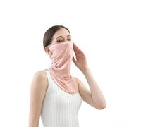 Rocky Green Cache-cou d'été avec protection UV, masque respirant pour le cyclisme, la randonnée, la course à pied, cagoule anti-humidité, écharpe tube avec boucles d'oreilles, protection solaire et