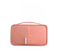 Rocky Green Étui de passeport de voyage de grande capacité - Organiseur de documents en tissu Oxford imperméable - Étui multifonction pour les voyages et les voyages d'affaires, Trompette rose.,
