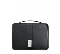 Rocky Green Étui de passeport de voyage de grande capacité - Organiseur de documents en tissu Oxford imperméable - Étui multifonction pour les voyages et les voyages d'affaires, Noir L, 25.5*18.5*2cm,
