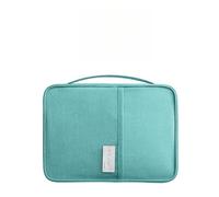 Rocky Green Étui de passeport de voyage de grande capacité - Organiseur de documents en tissu Oxford imperméable - Étui multifonction pour les voyages et les voyages d'affaires, Bleu marine Taille L,