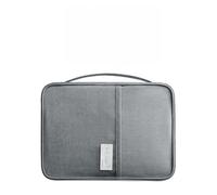Rocky Green Étui de passeport de voyage de grande capacité - Organiseur de documents en tissu Oxford imperméable - Étui multifonction pour les voyages et les voyages d'affaires, Gris., 25.5*18.5*2cm,