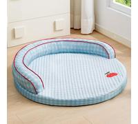 Rocky Green Lit rond rafraîchissant pour animal de compagnie - Tapis 4 saisons pour chien et chat avec housse amovible lavable, éponge haute résilience + coton PP, 6 motifs mignons (40 cm/50 cm/60 cm