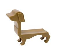 Rocky Green Porte-bouteille de vin en forme de teckel - Support pour bouteille de vin de 375 ml et 500 ml, en plastique durable, décoration de bar (6 couleurs) (petite jaune)